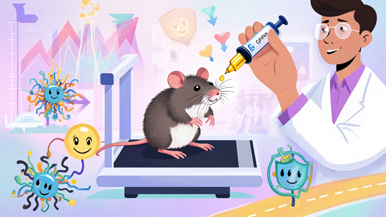 Ratón de laboratorio con Parkinson recibiendo Terazosina, mostrando neuronas protegidas.
