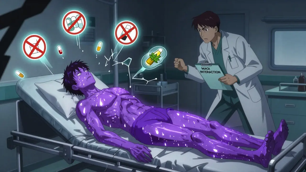 Paciente en urgencias con síntomas de síndrome serotoninérgico y fármacos prohibidos en el aire.