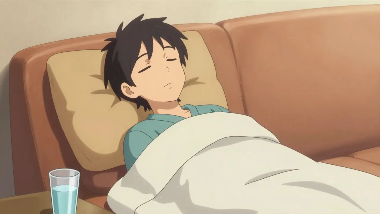 Paciente descansando en un ambiente seguro y relajado.