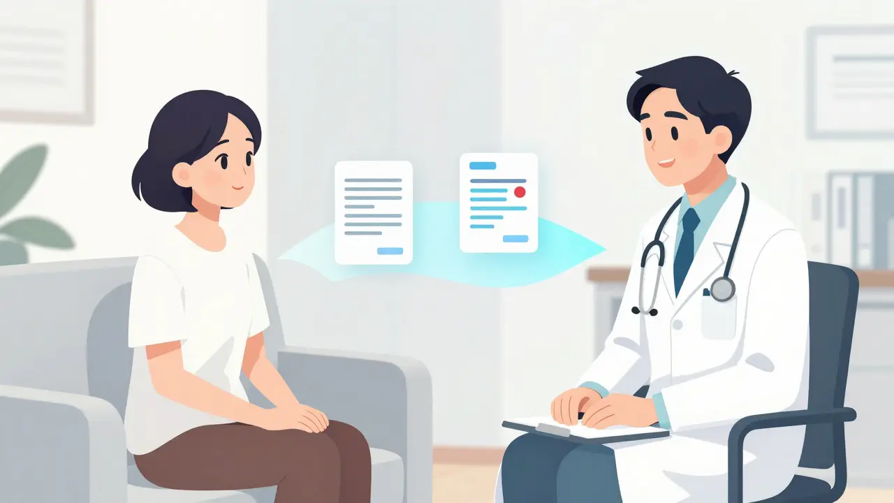 Consulta de telemedicina entre paciente y médico mediante conexión digital