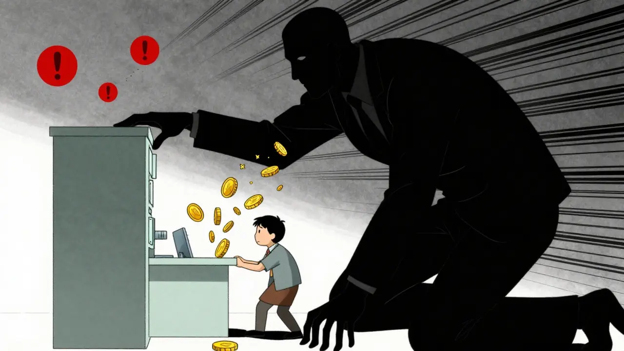 Silueta corporativa explotando farmacia independiente en estilo anime