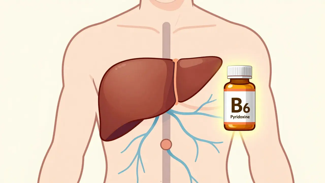Hígado protegido por vitamina B6 contra efectos secundarios