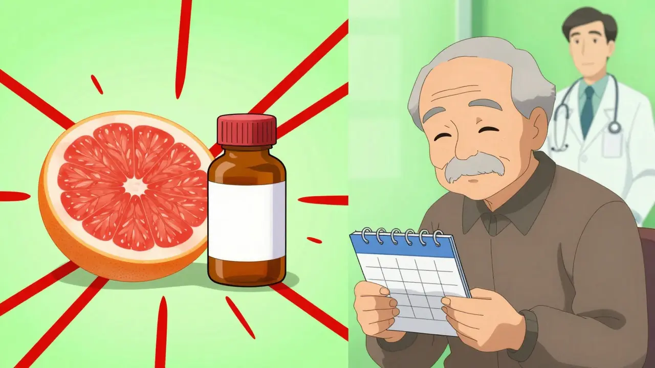 Interacción comida-medicina y revisión médica en estilo anime