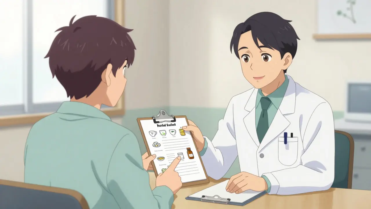 Paciente consultando tés con su médico